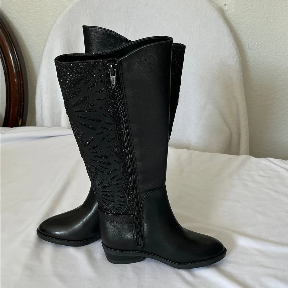 Copper Key Black Over the Knee Boots